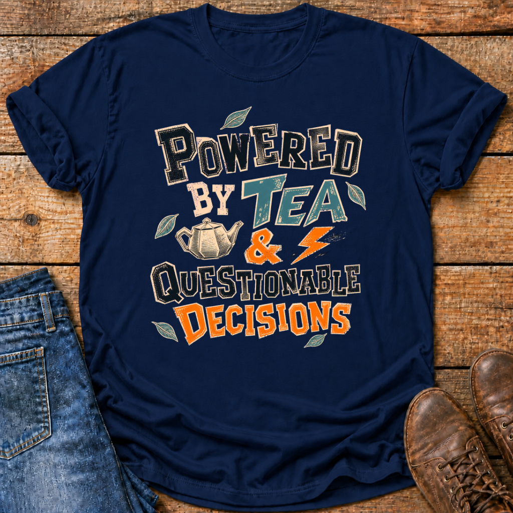 Powered By Tea And Questionable Decisions T-Shirt
