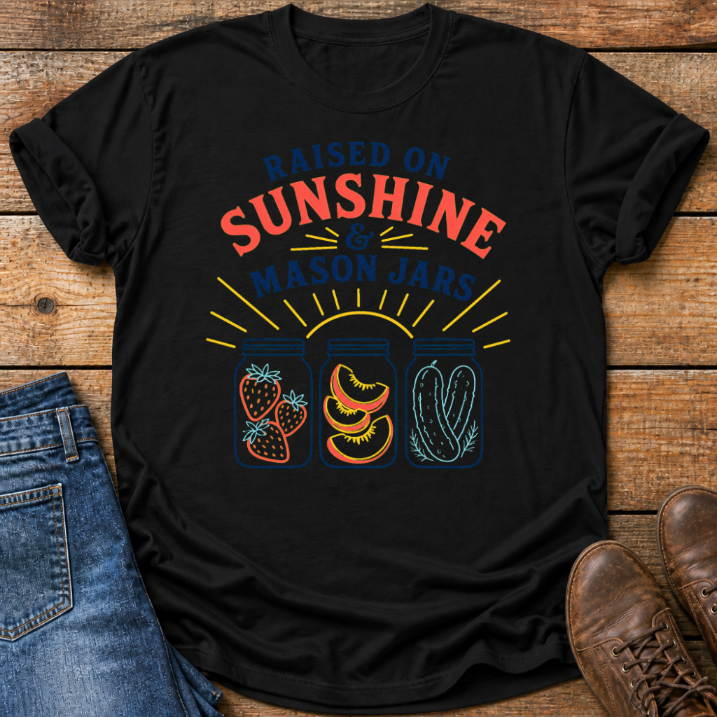 Raised On Sunshine And Mason Jars T-Shirt