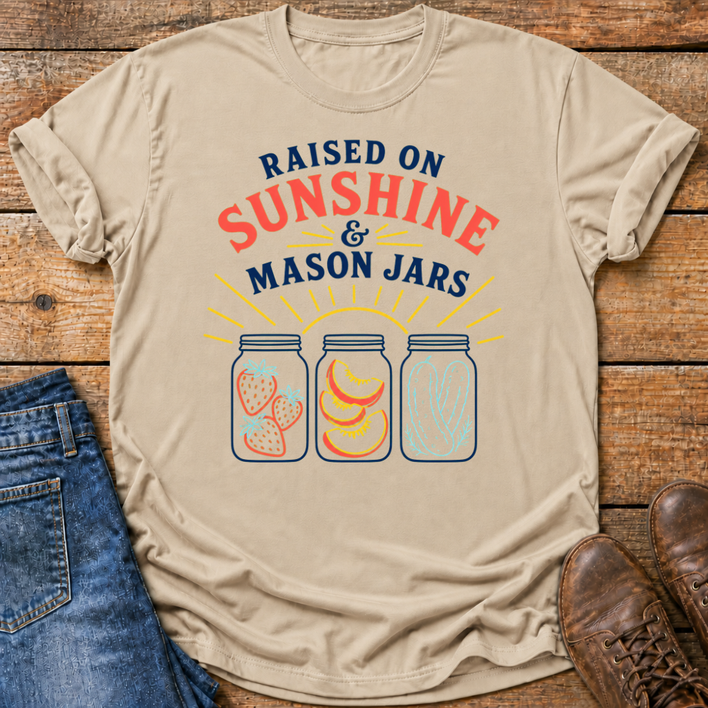 Raised On Sunshine And Mason Jars T-Shirt
