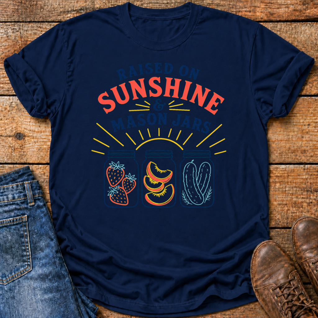 Raised On Sunshine And Mason Jars T-Shirt