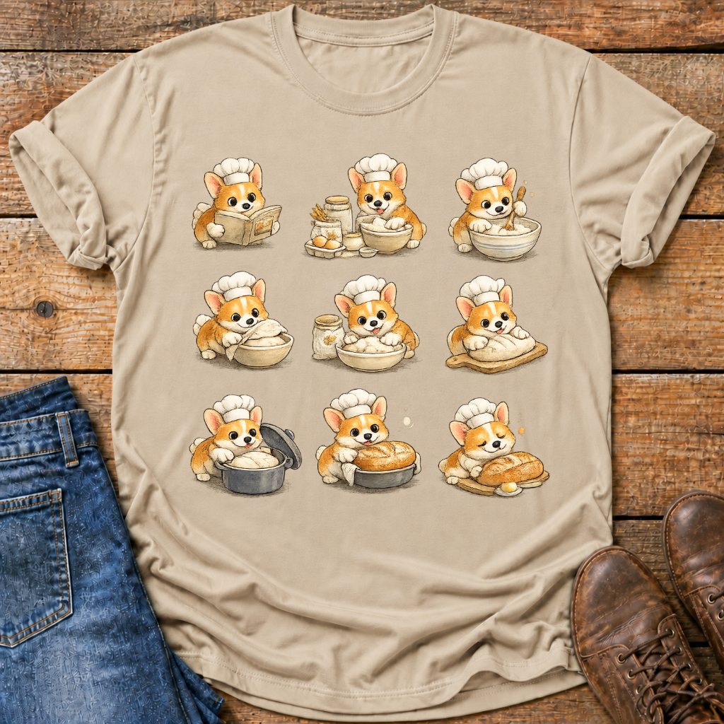 Corgi Sourdough Baker T-Shirt