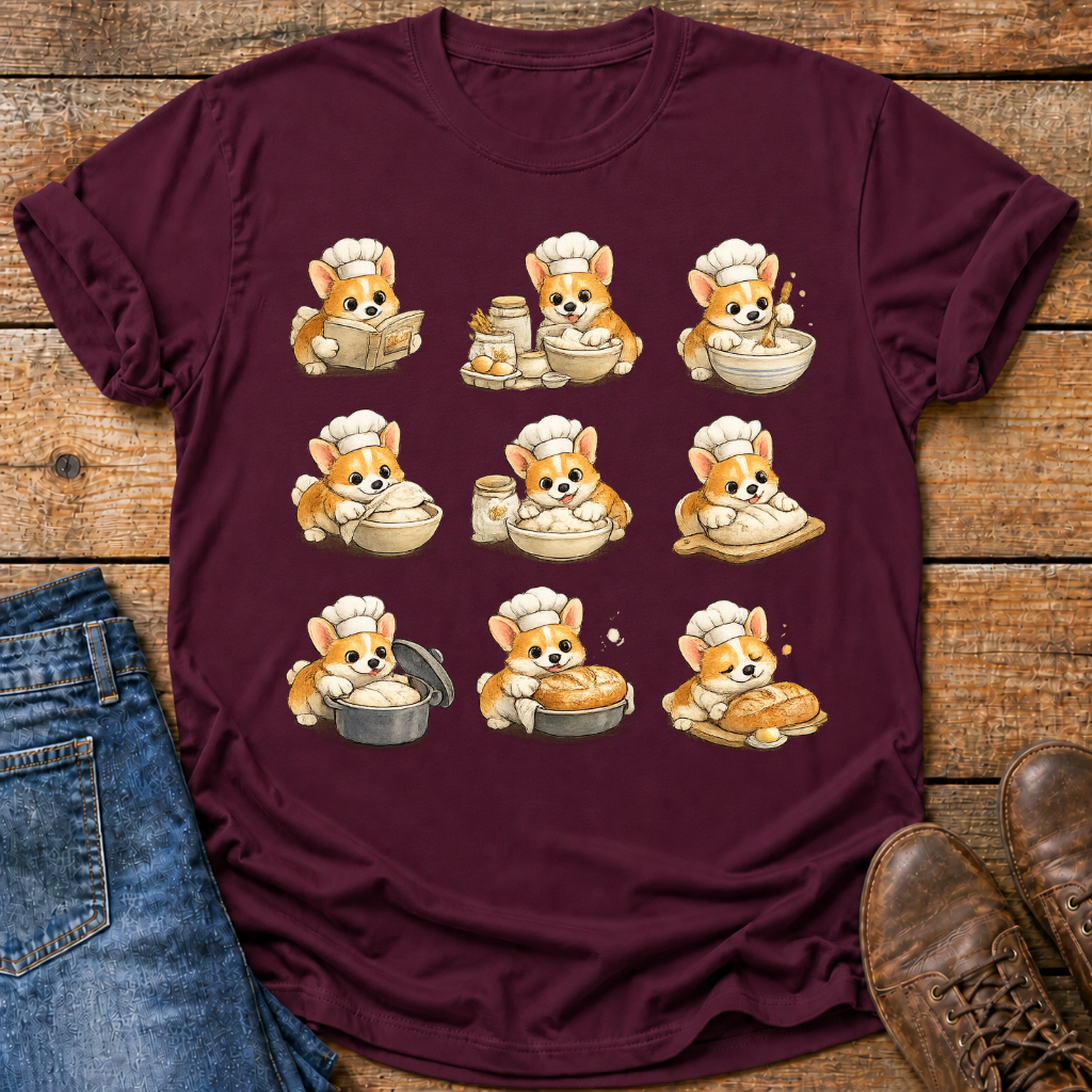 Corgi Sourdough Baker T-Shirt