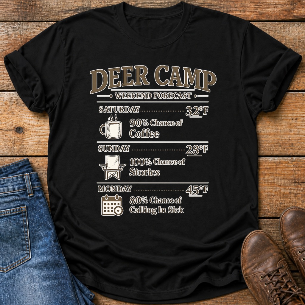 Deer Camp Forecast T-Shirt