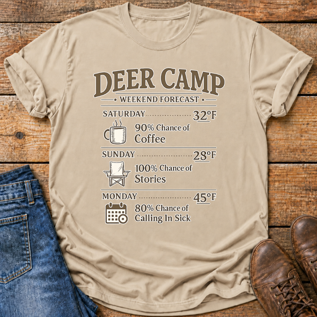 Deer Camp Forecast T-Shirt