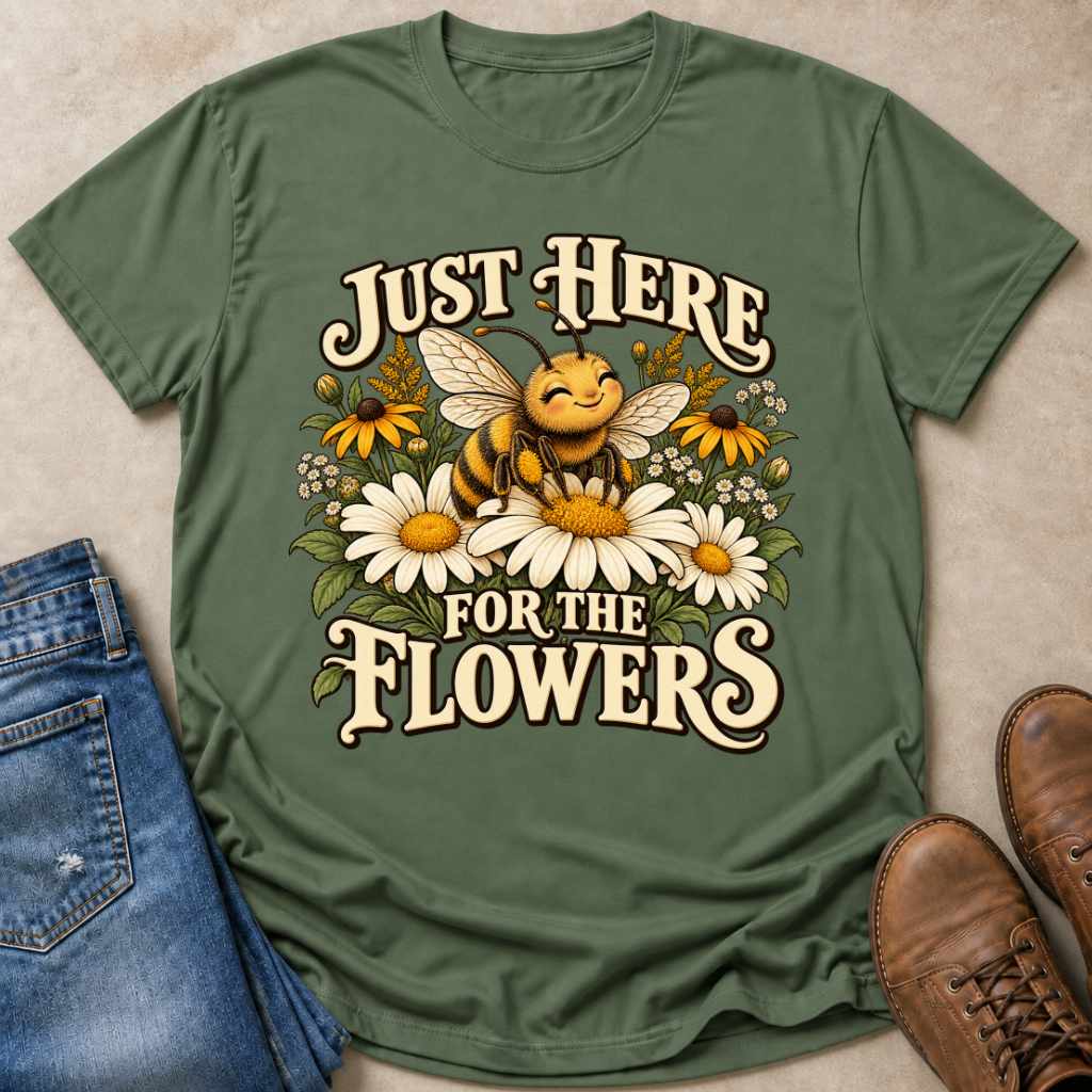 Just Here For The Flowers T-Shirt