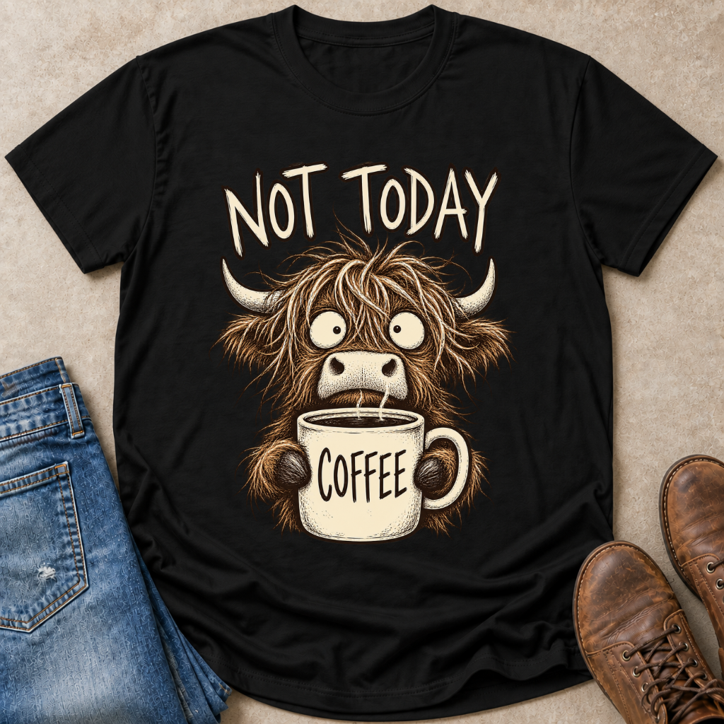 Coffee Highland Cow T-Shirt