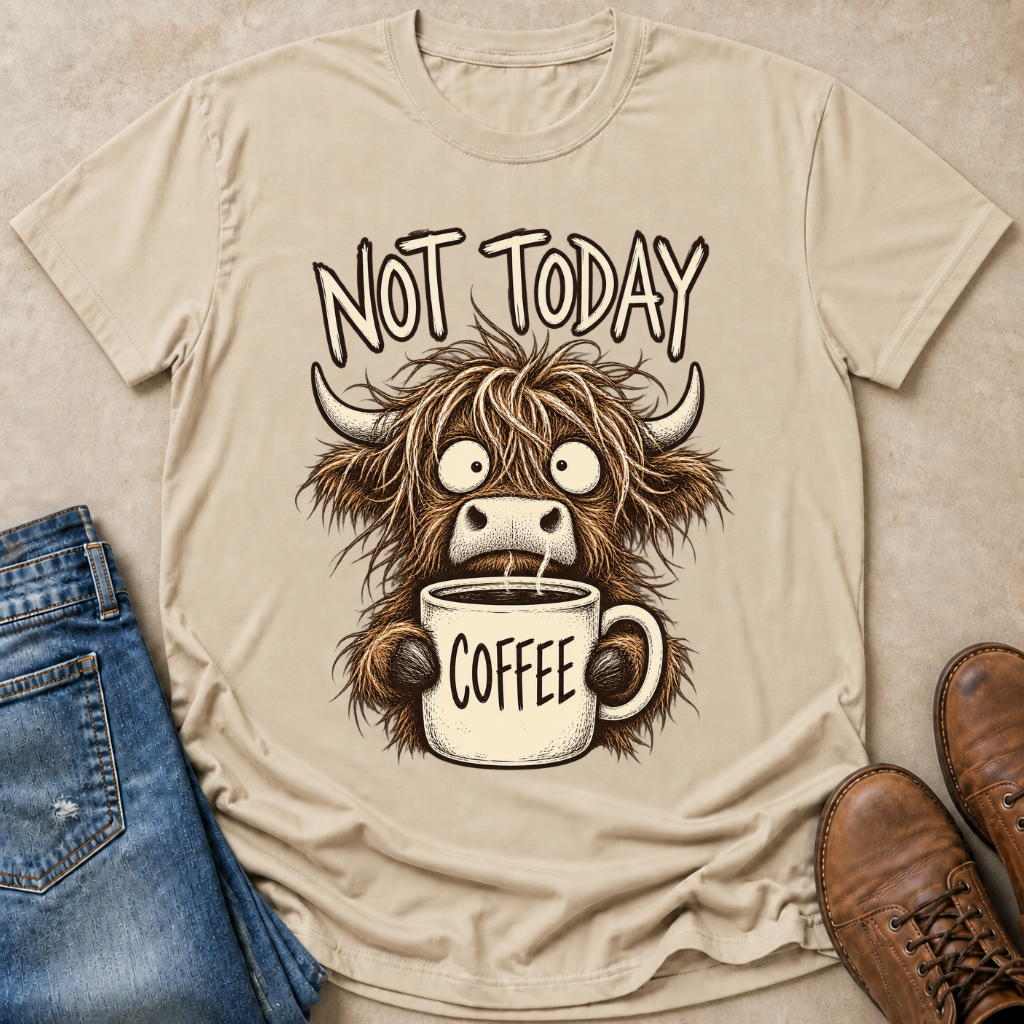 Coffee Highland Cow T-Shirt