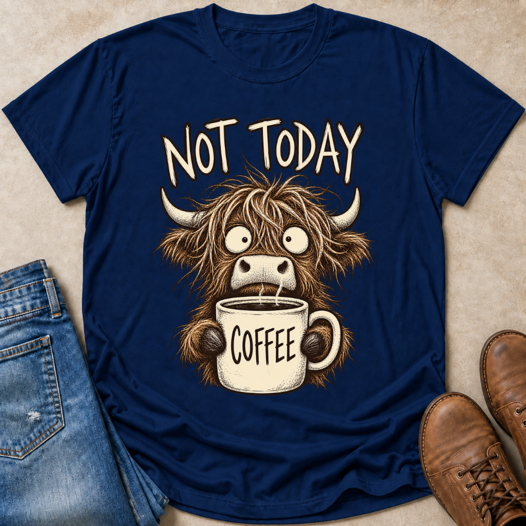 Coffee Highland Cow T-Shirt