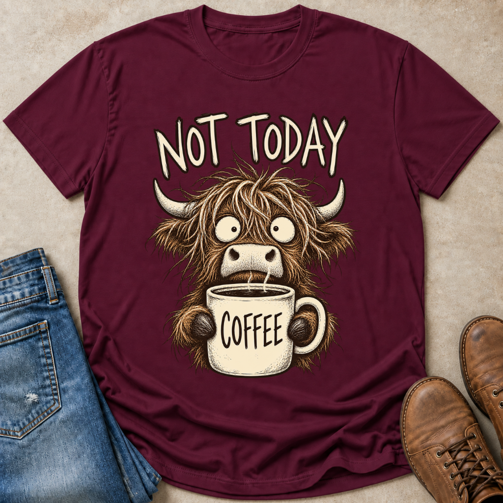 Coffee Highland Cow T-Shirt