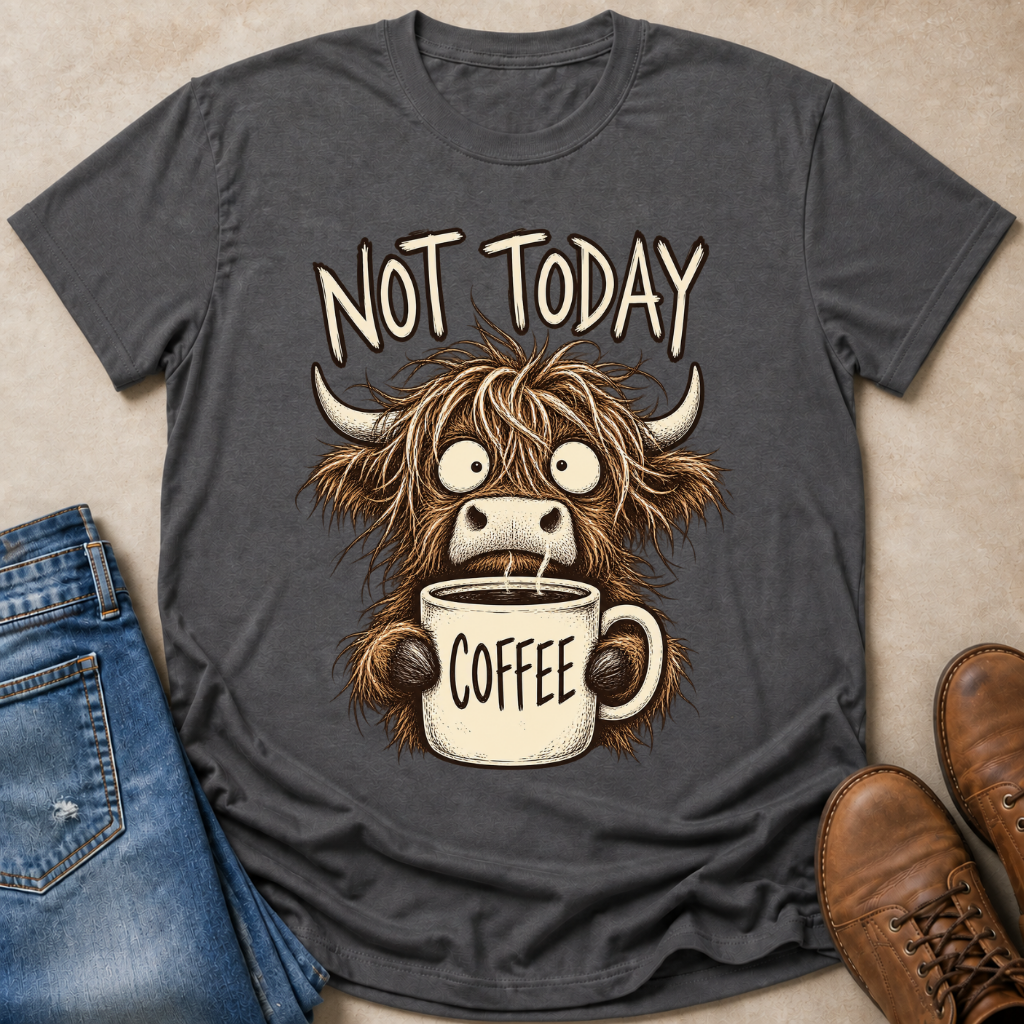 Coffee Highland Cow T-Shirt