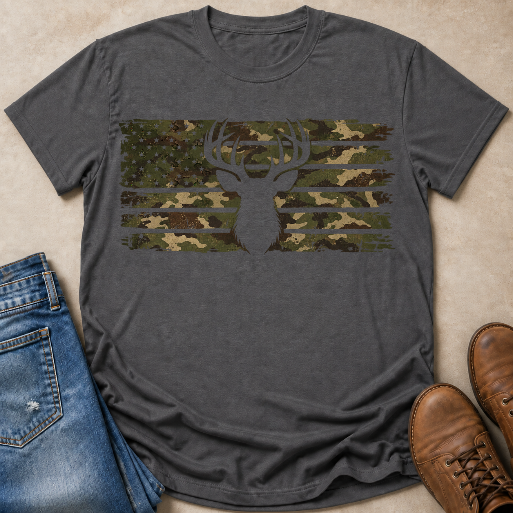 American Hunt Whitetail Stars T-Shirt