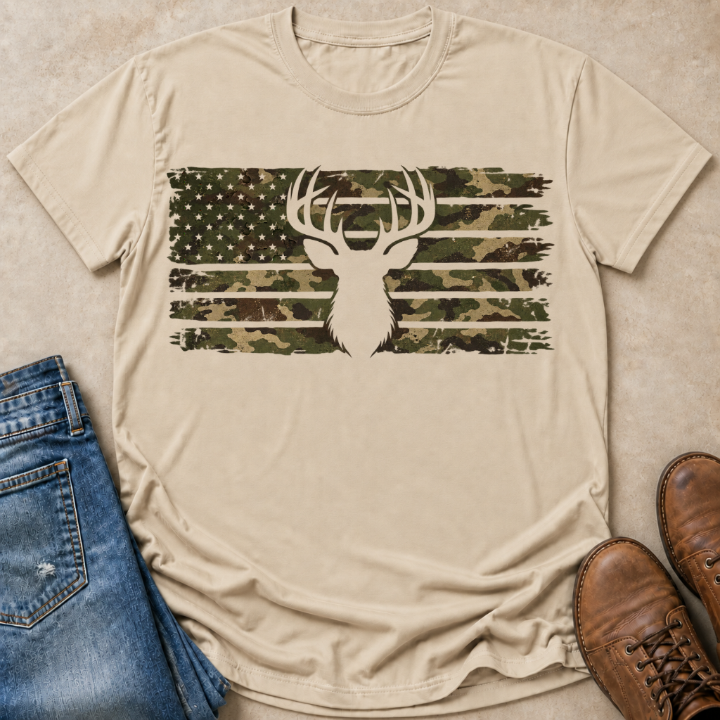 American Hunt Whitetail Stars T-Shirt