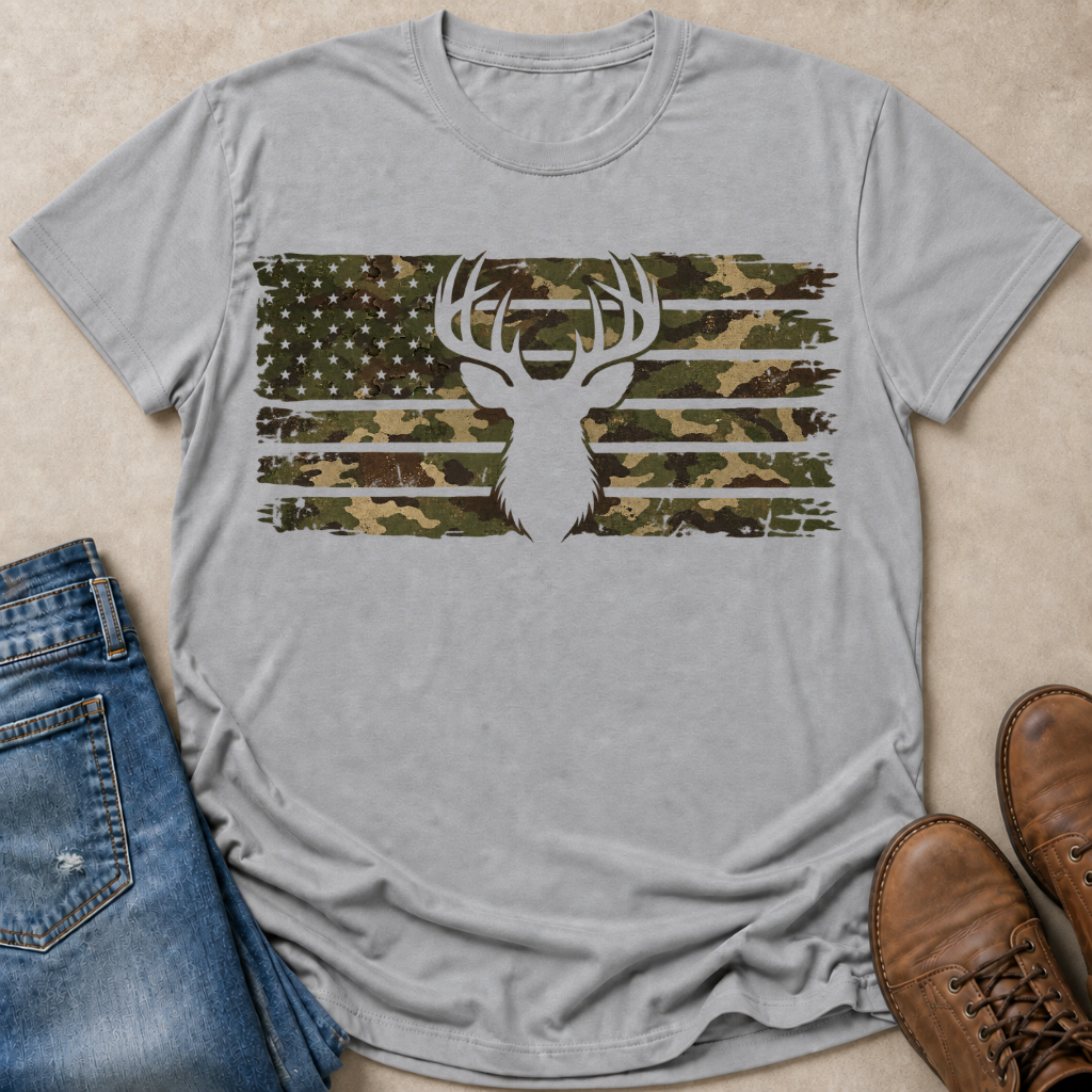 American Hunt Whitetail Stars T-Shirt