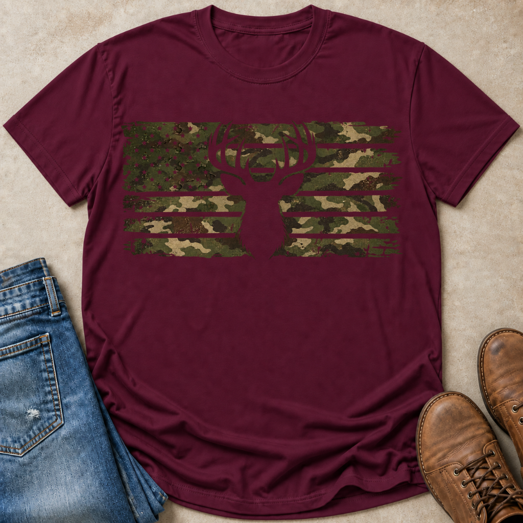 American Hunt Whitetail Stars T-Shirt