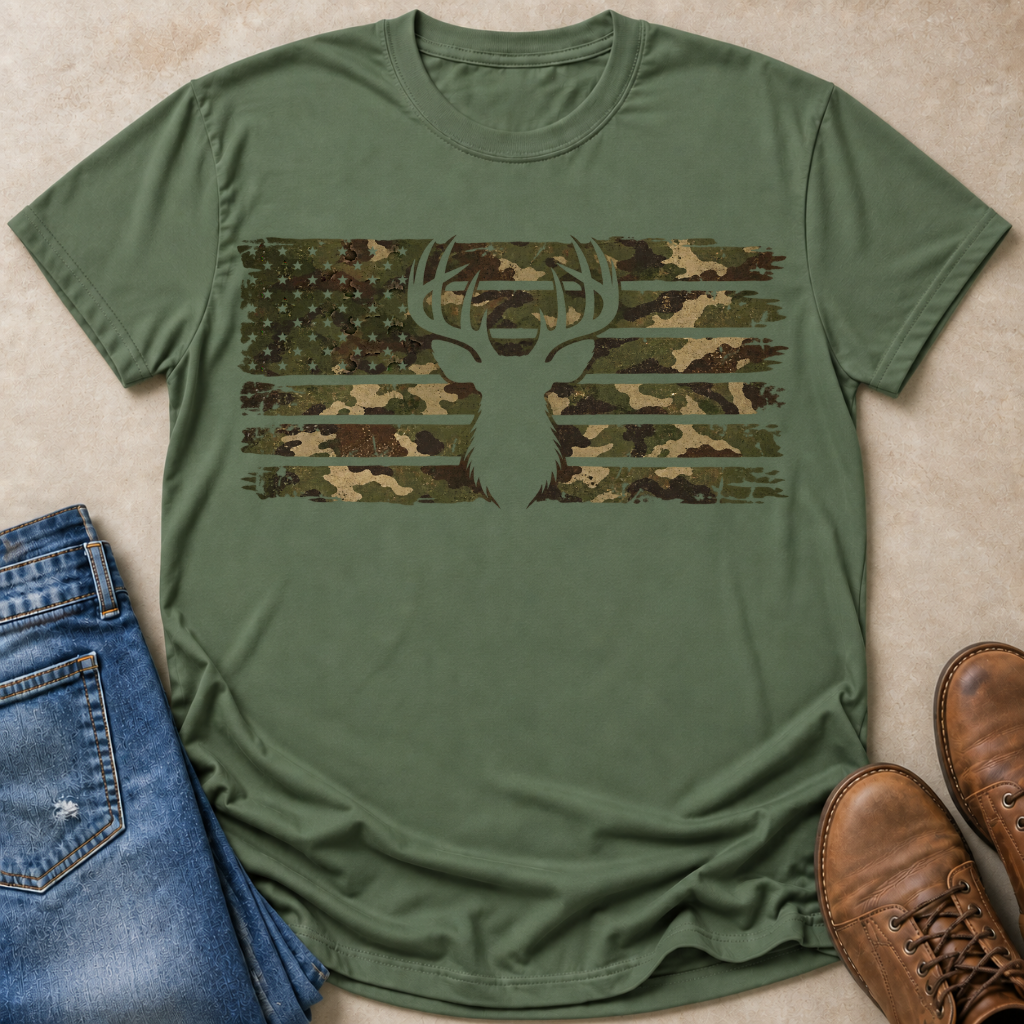 American Hunt Whitetail Stars T-Shirt