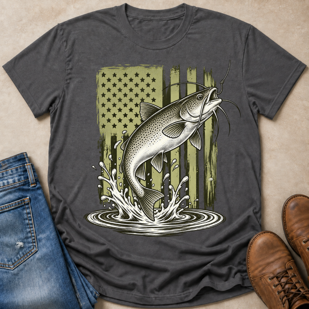 Channel Catfish Flag T-Shirt