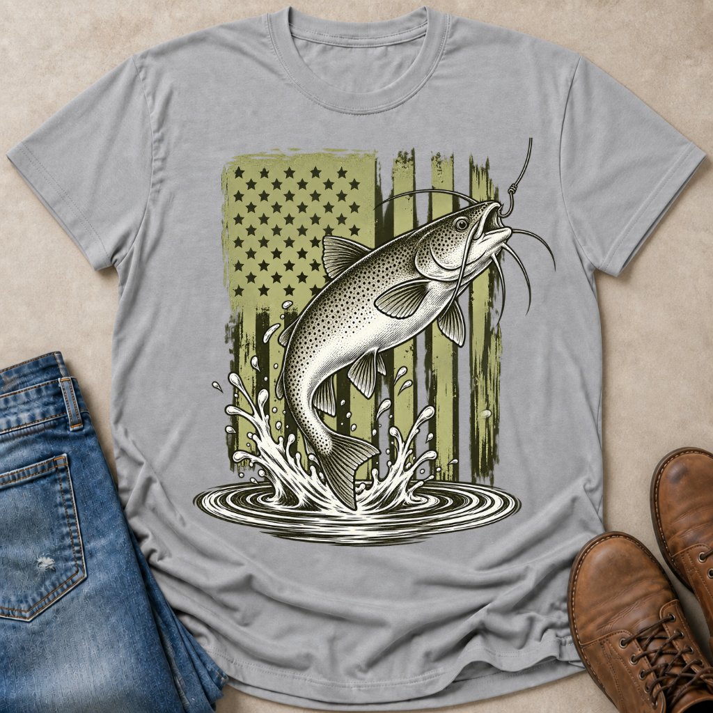Channel Catfish Flag T-Shirt