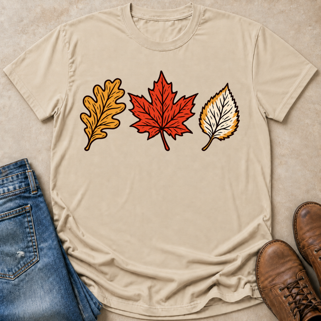 Three Autumn Leaves T-Shirt