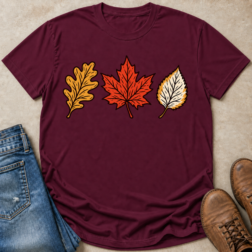 Three Autumn Leaves T-Shirt