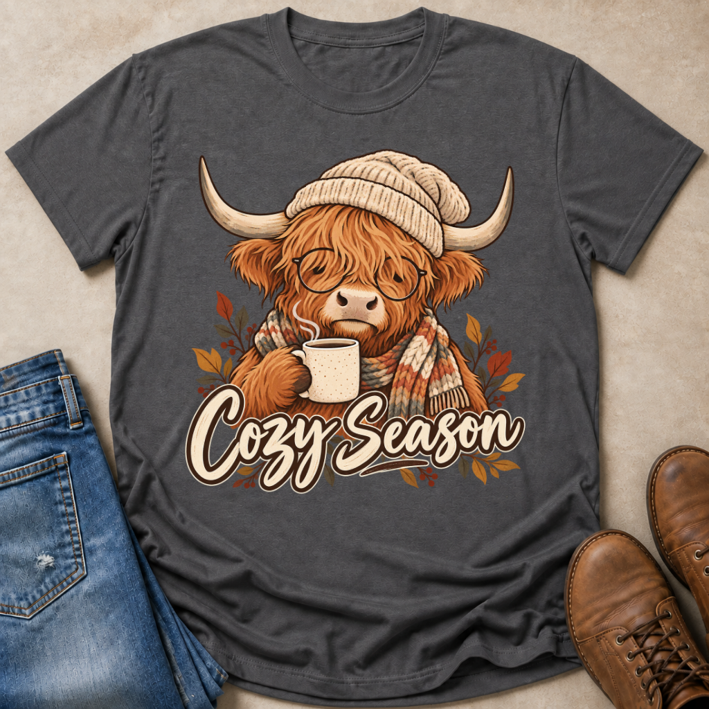 Cow Cozy Coffee T-Shirt
