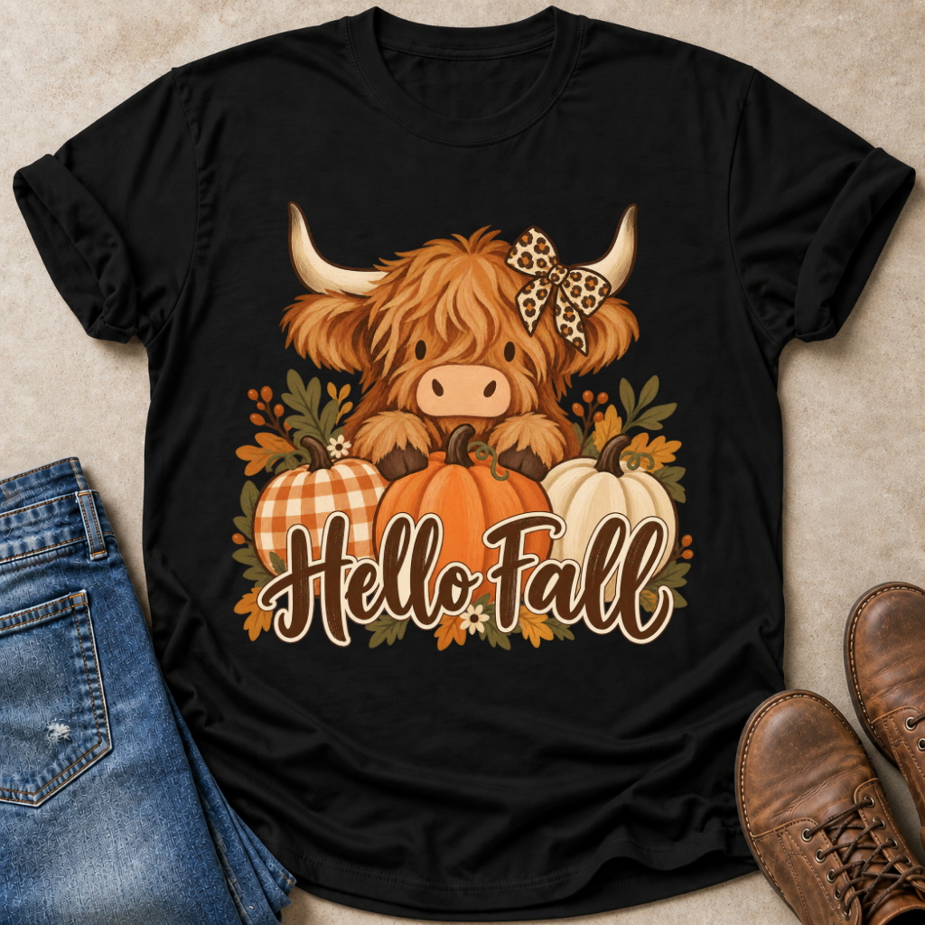 Cow Hello Fall T-Shirt