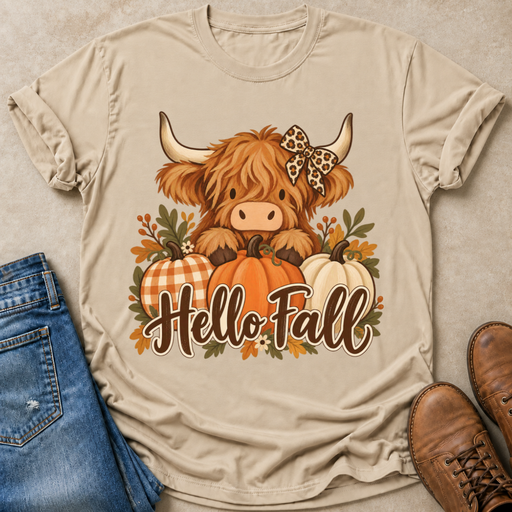 Cow Hello Fall T-Shirt
