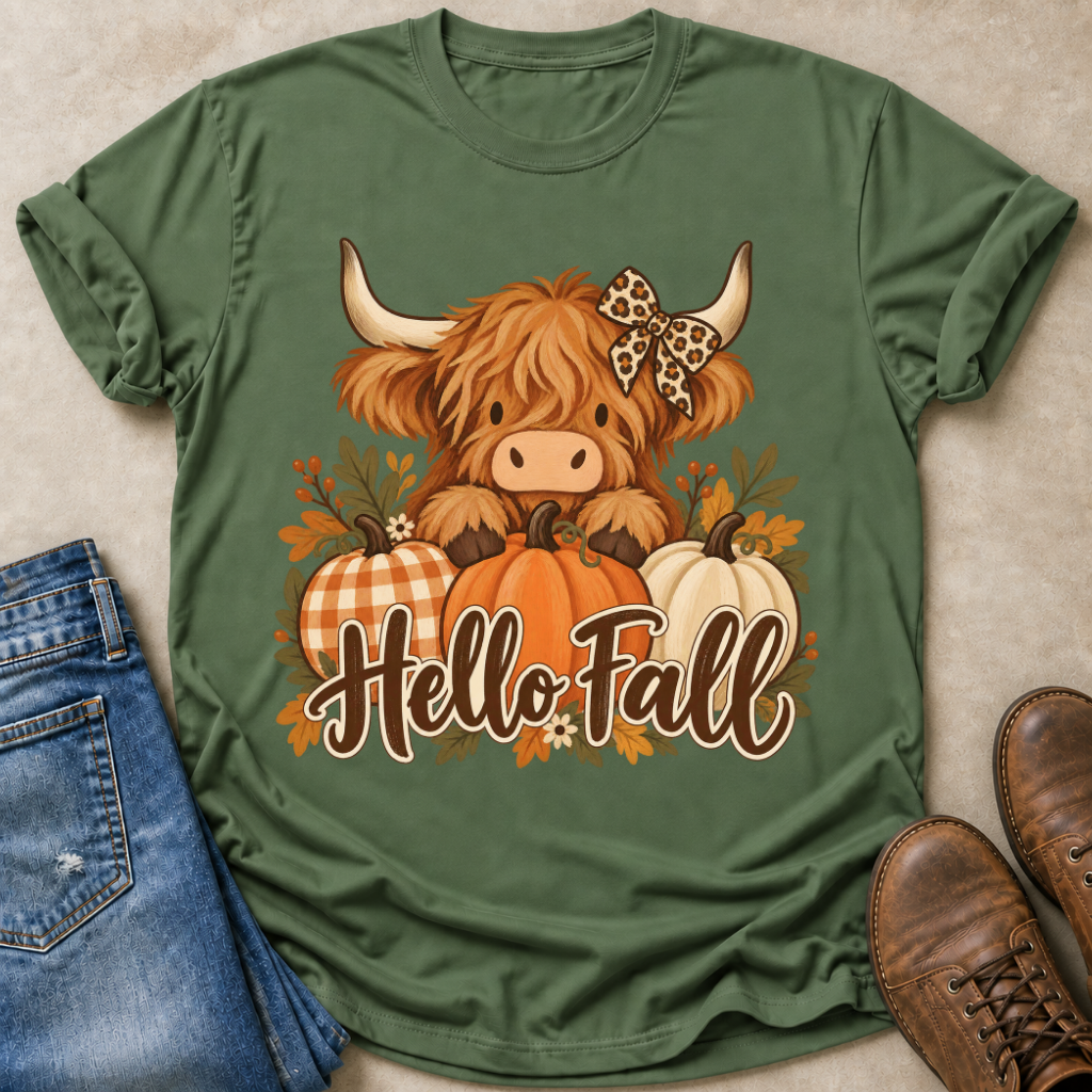 Cow Hello Fall T-Shirt