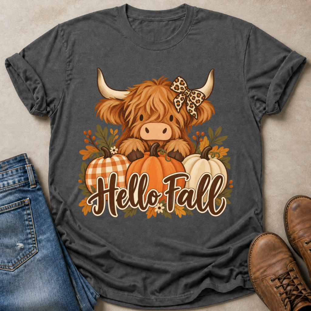 Cow Hello Fall T-Shirt
