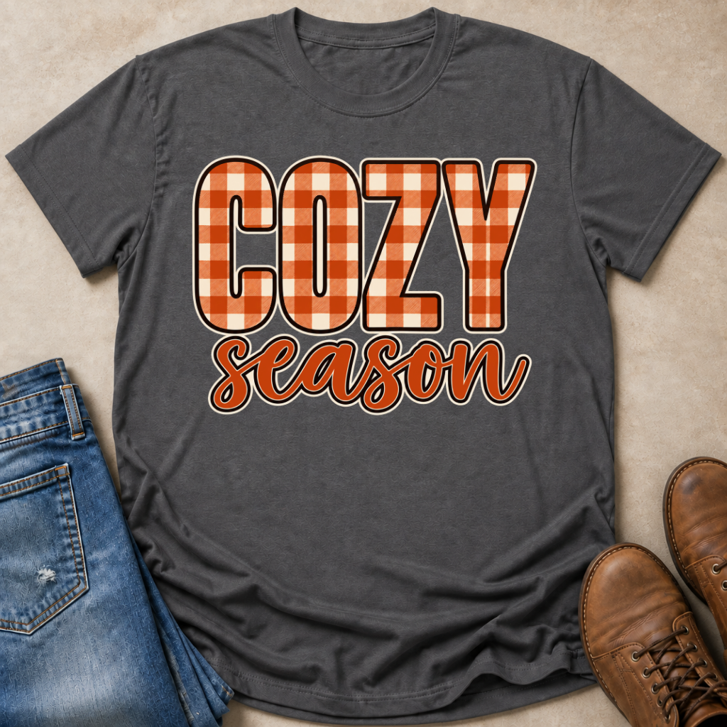 Cozy Season Gingham T-Shirt