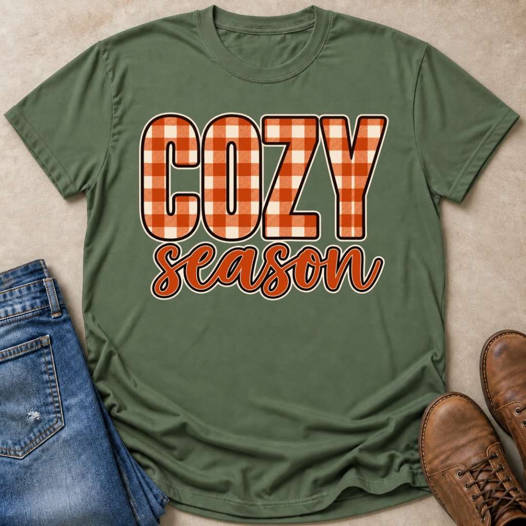 Cozy Season Gingham T-Shirt