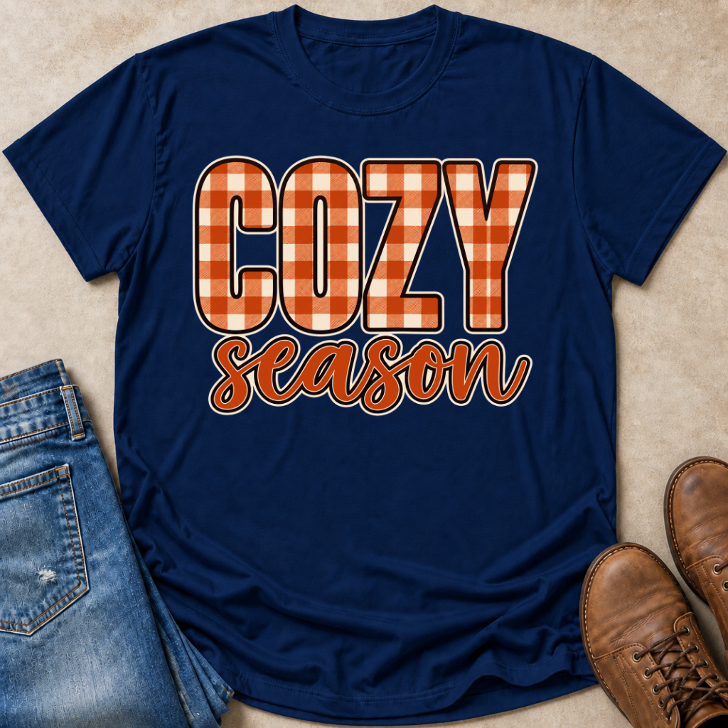 Cozy Season Gingham T-Shirt