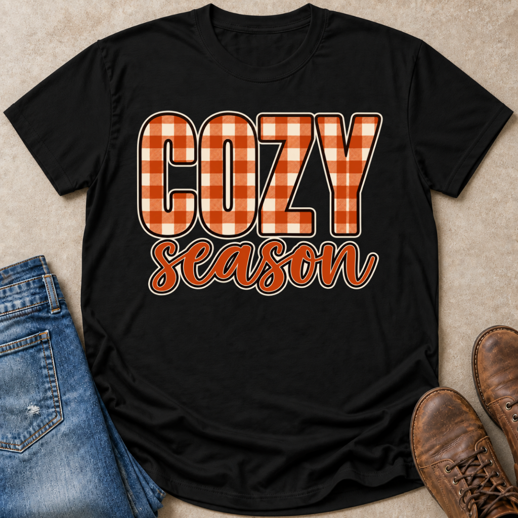 Cozy Season Gingham T-Shirt