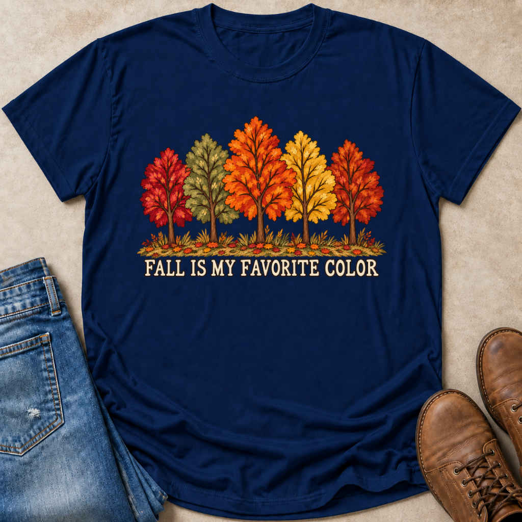 Fall Favorite Color Cartoon T-Shirt