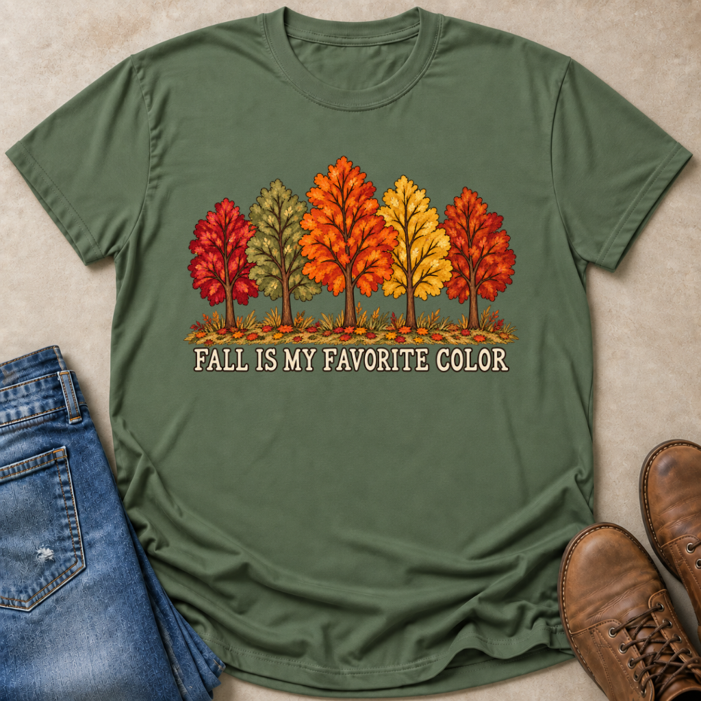Fall Favorite Color Cartoon T-Shirt