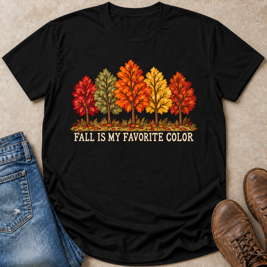 Fall Favorite Color Cartoon T-Shirt