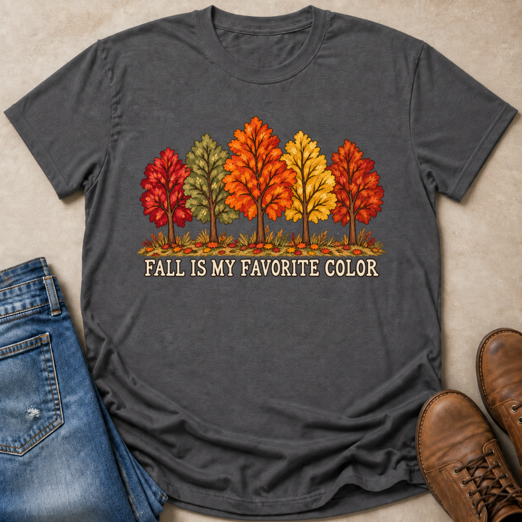 Fall Favorite Color Cartoon T-Shirt