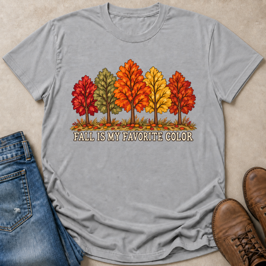 Fall Favorite Color Cartoon T-Shirt