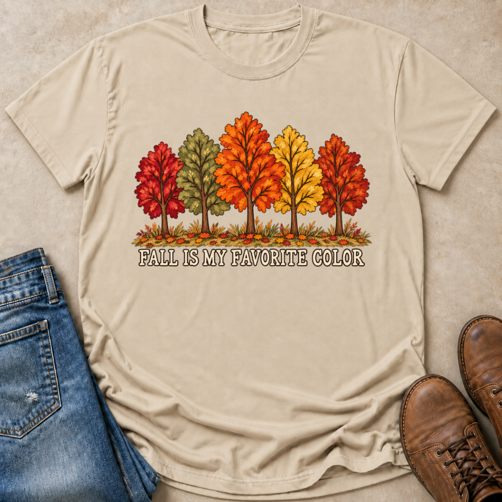 Fall Favorite Color Cartoon T-Shirt