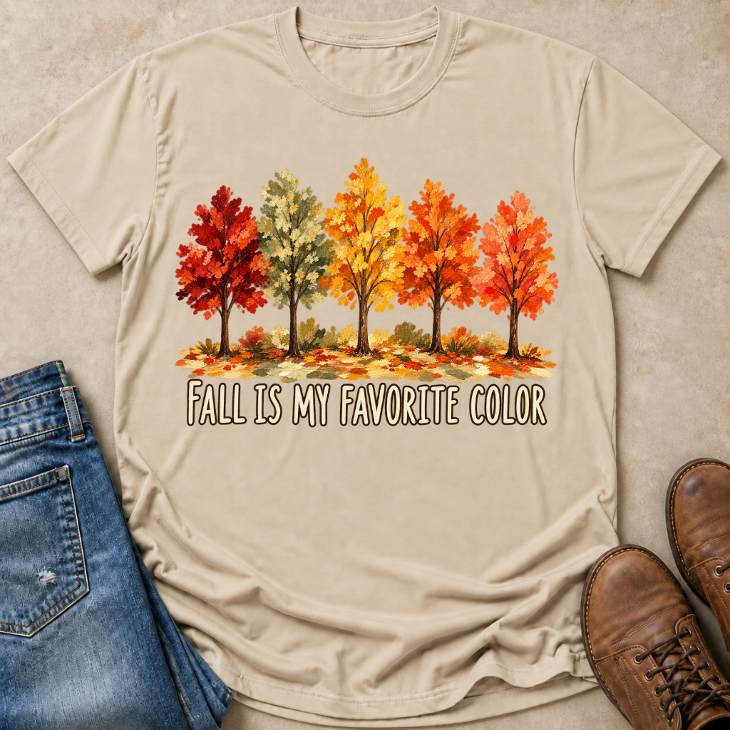 Fall Favorite Color Painted T-Shirt