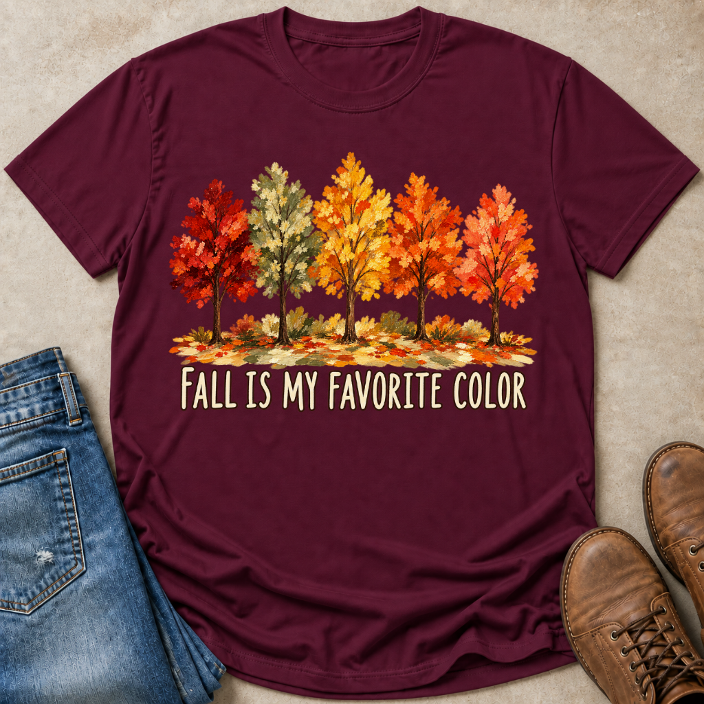 Fall Favorite Color Painted T-Shirt