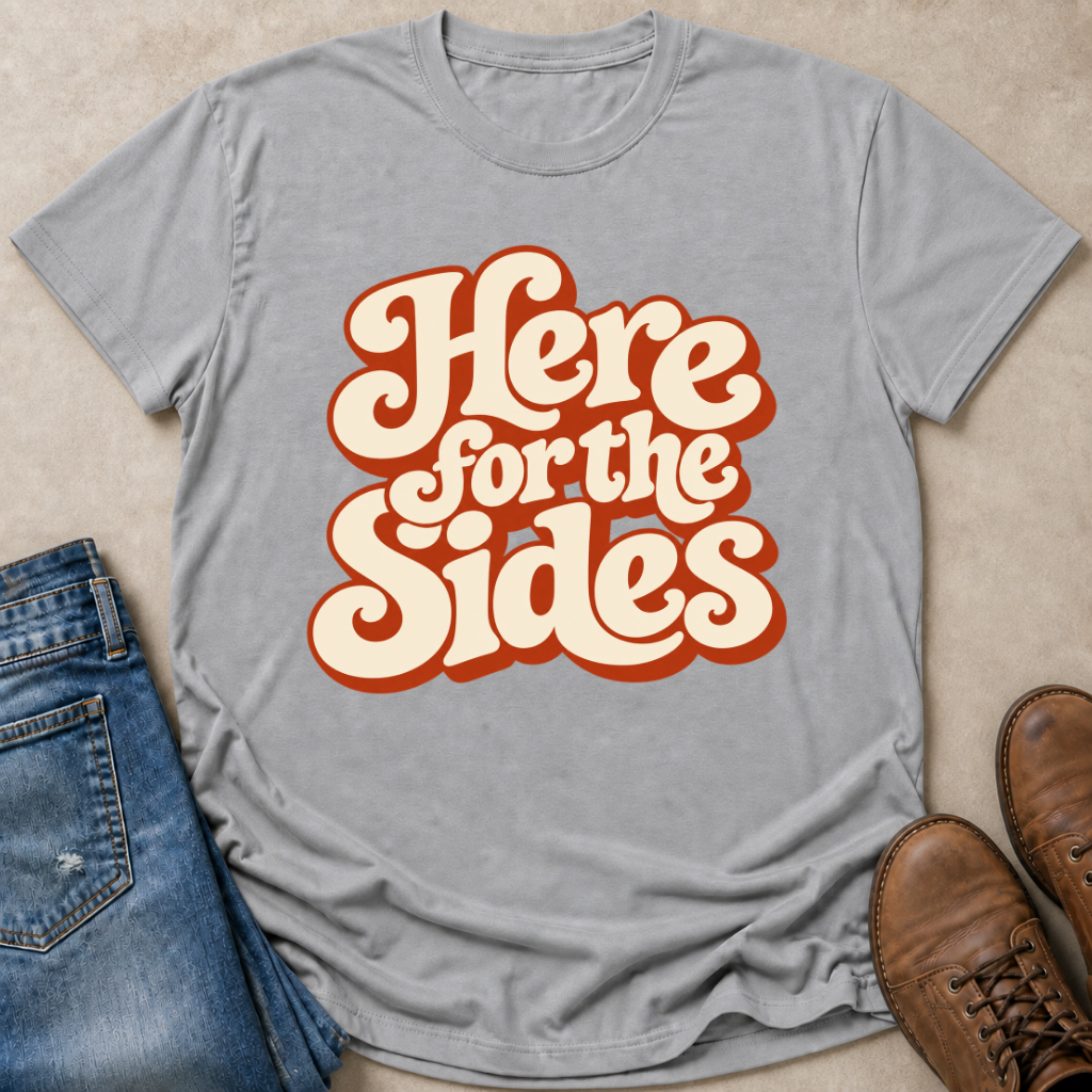 Here For The Sides Retro T-Shirt