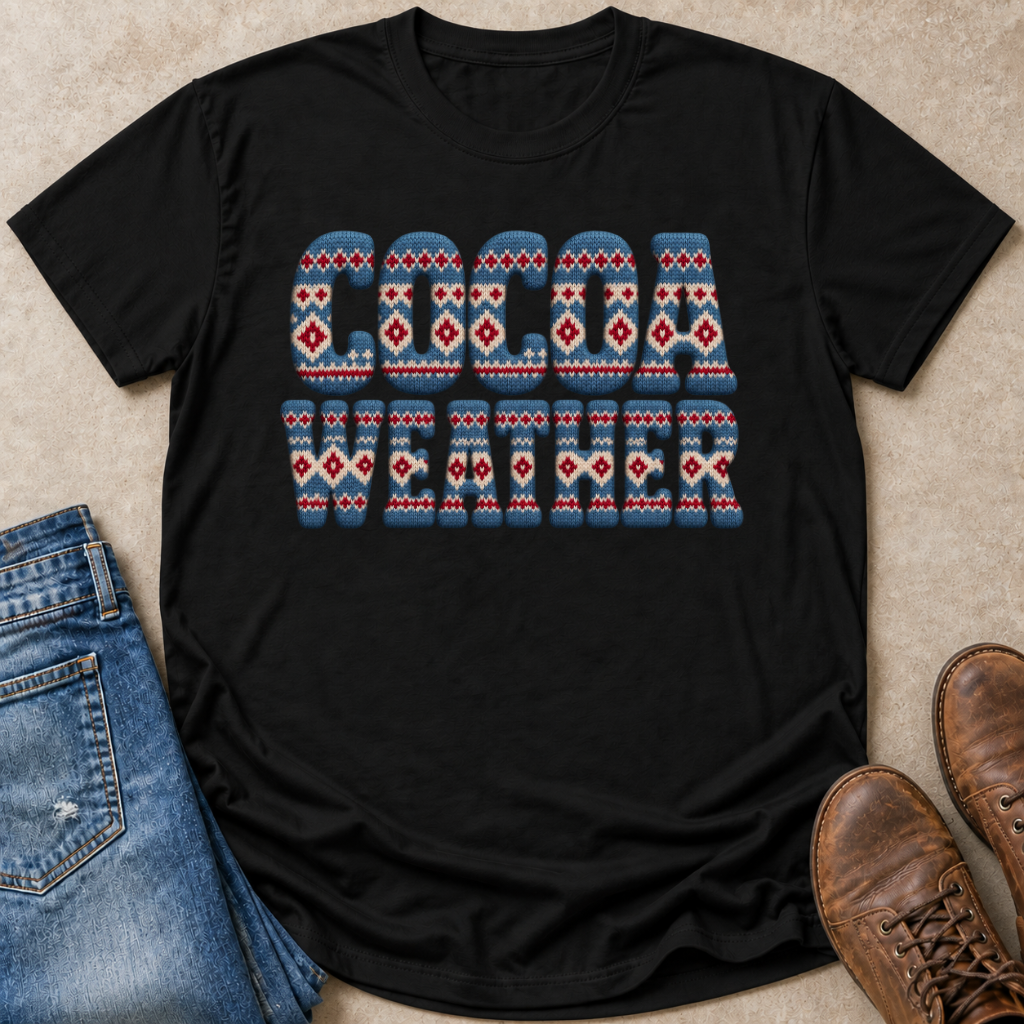 Cocoa Weather Fair Isle Lettering T-Shirt