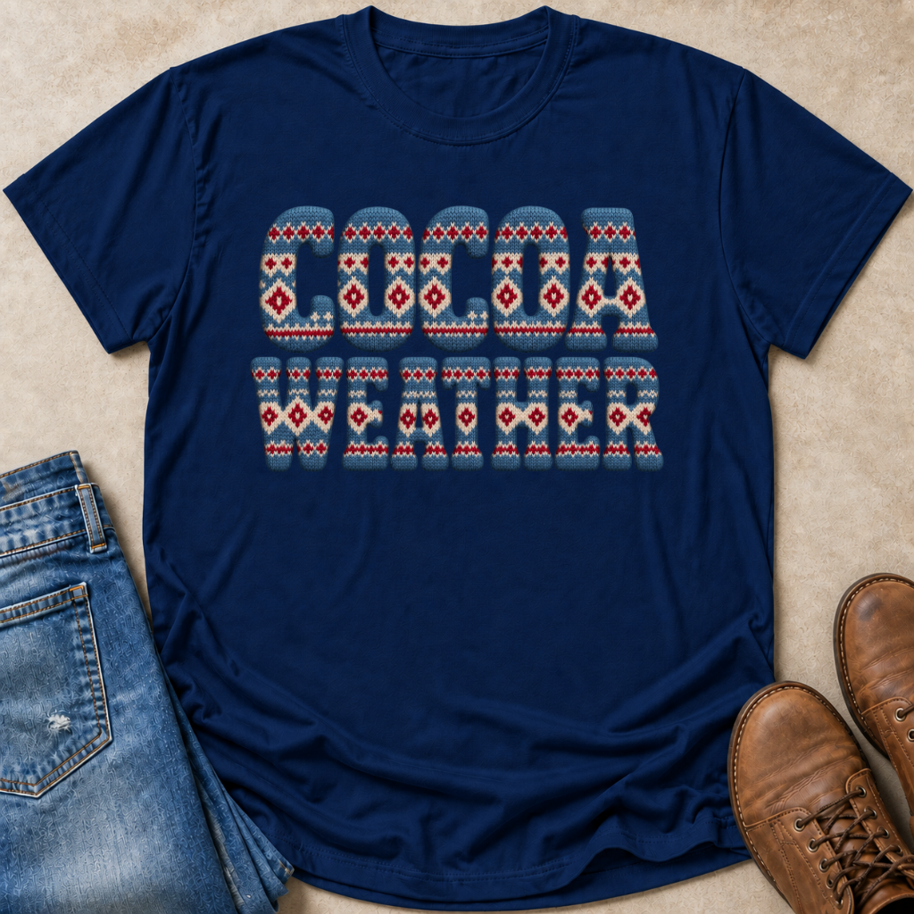 Cocoa Weather Fair Isle Lettering T-Shirt