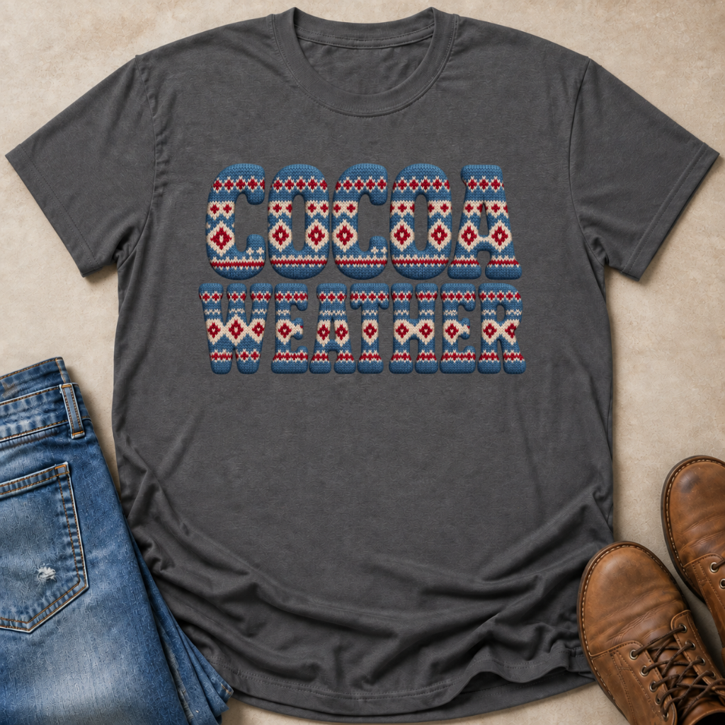 Cocoa Weather Fair Isle Lettering T-Shirt