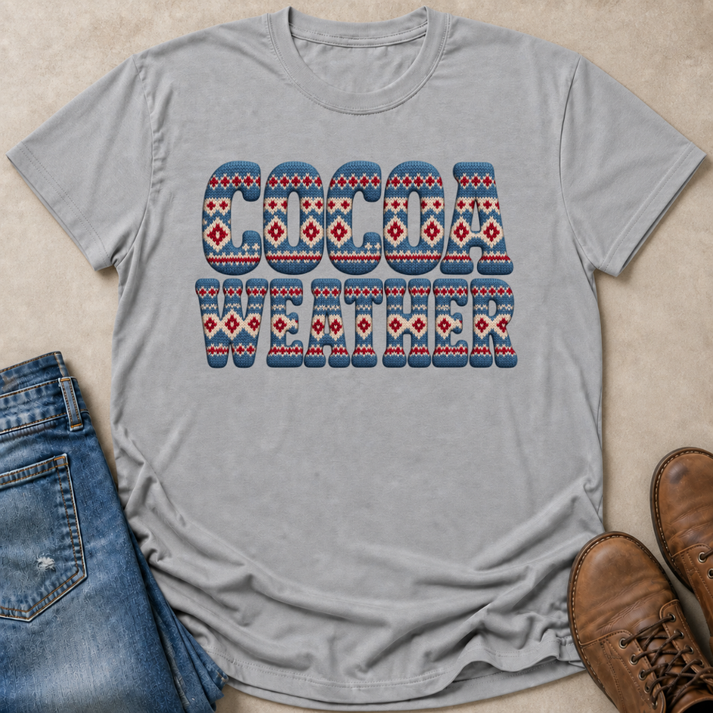 Cocoa Weather Fair Isle Lettering T-Shirt