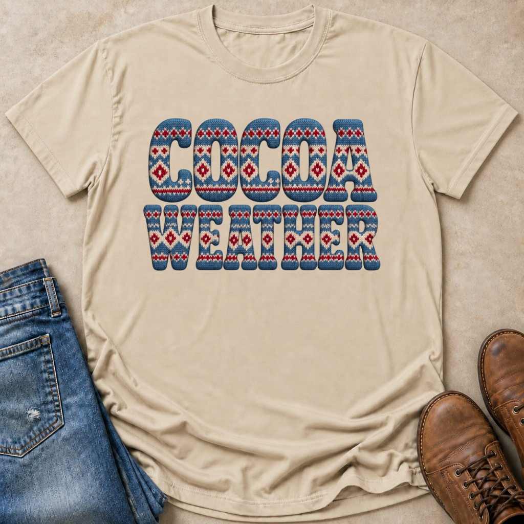 Cocoa Weather Fair Isle Lettering T-Shirt