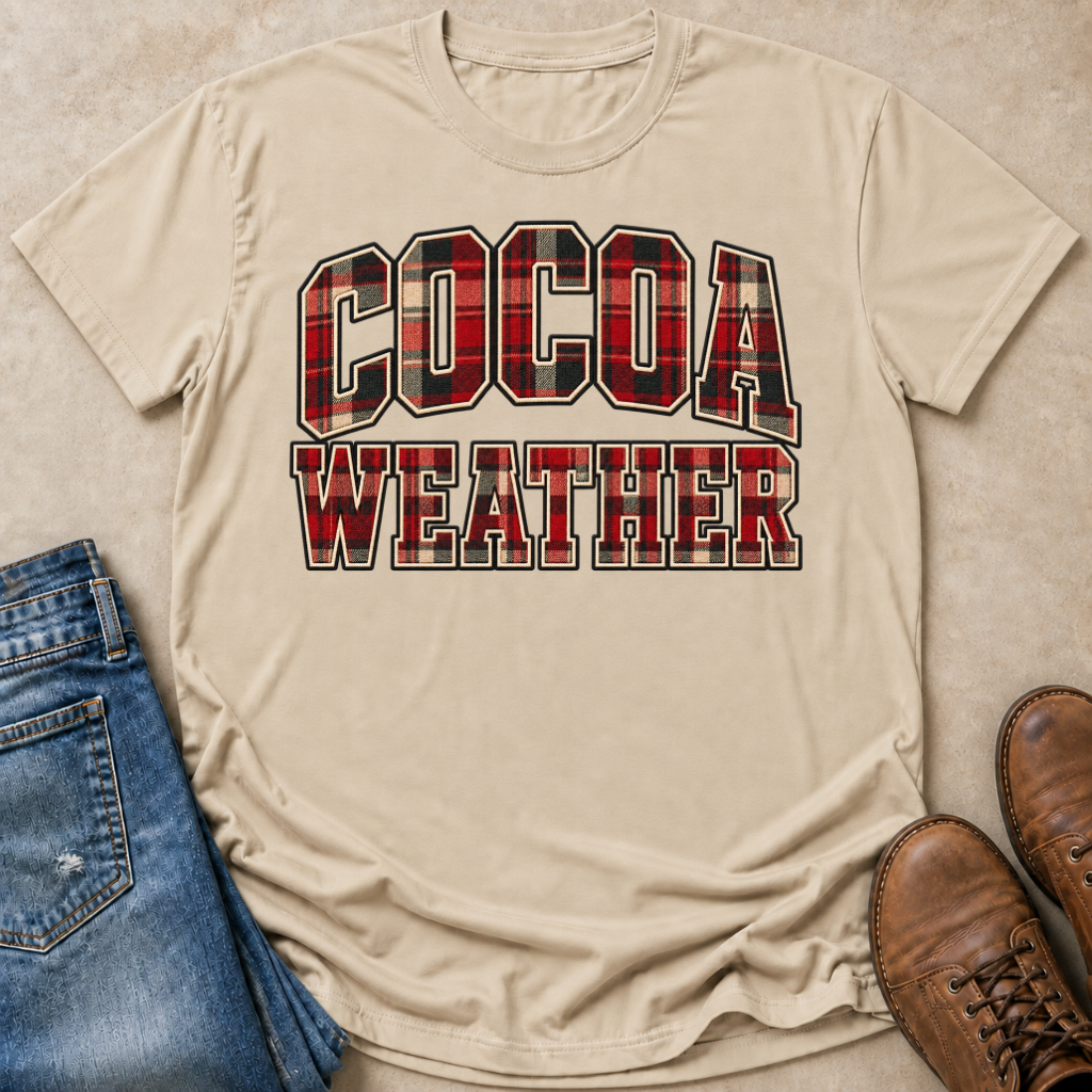 Cocoa Weather Flannel Lettering T-Shirt