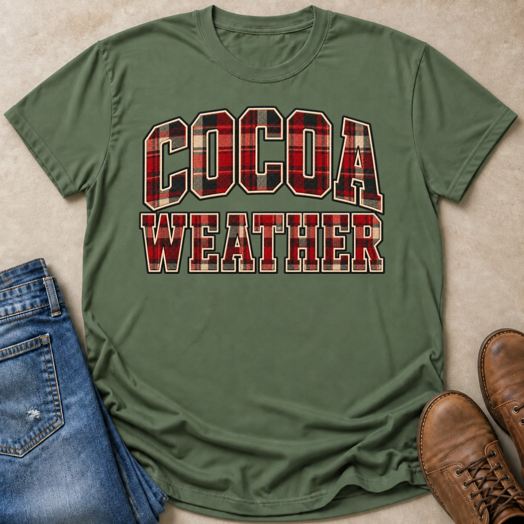 Cocoa Weather Flannel Lettering T-Shirt