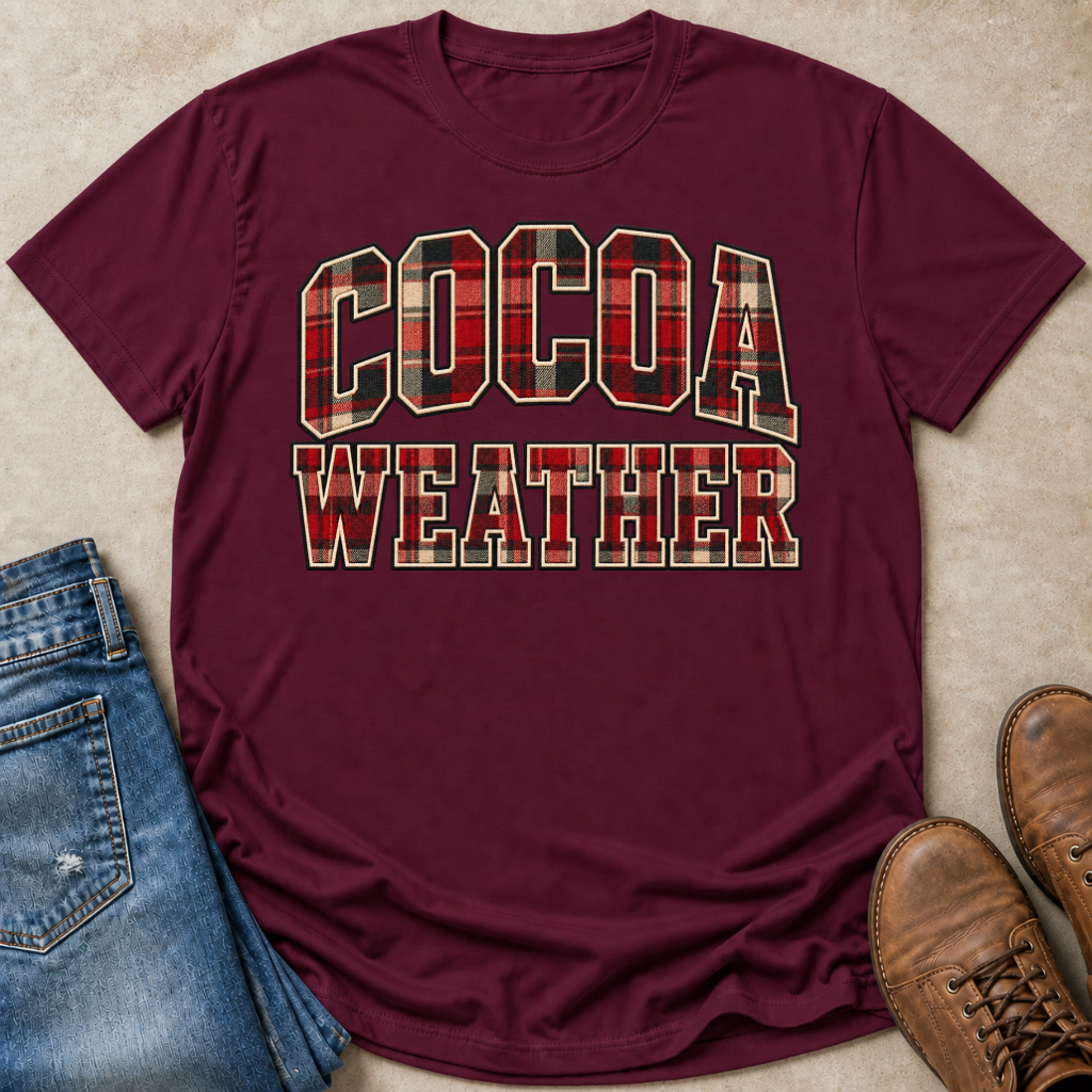 Cocoa Weather Flannel Lettering T-Shirt