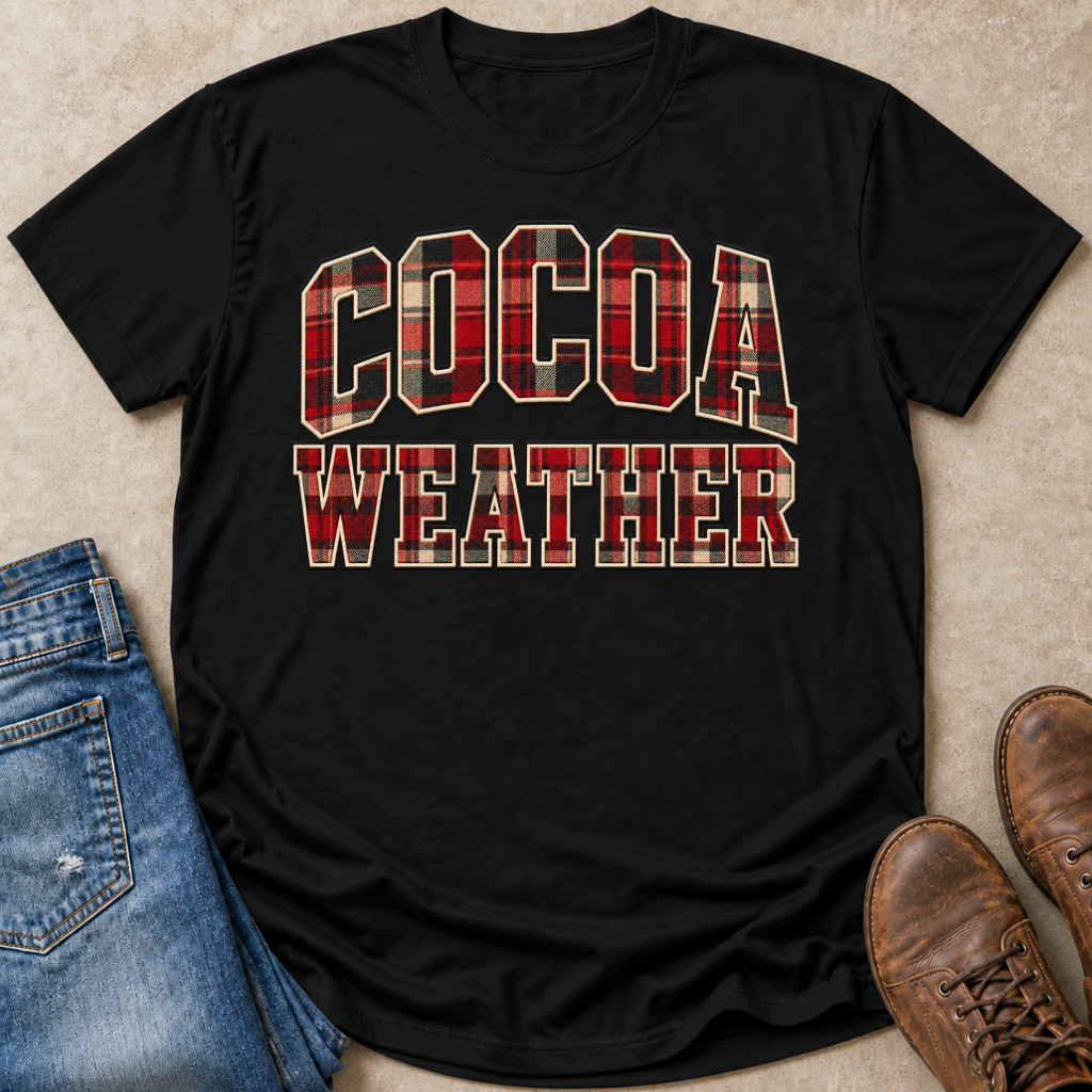 Cocoa Weather Flannel Lettering T-Shirt